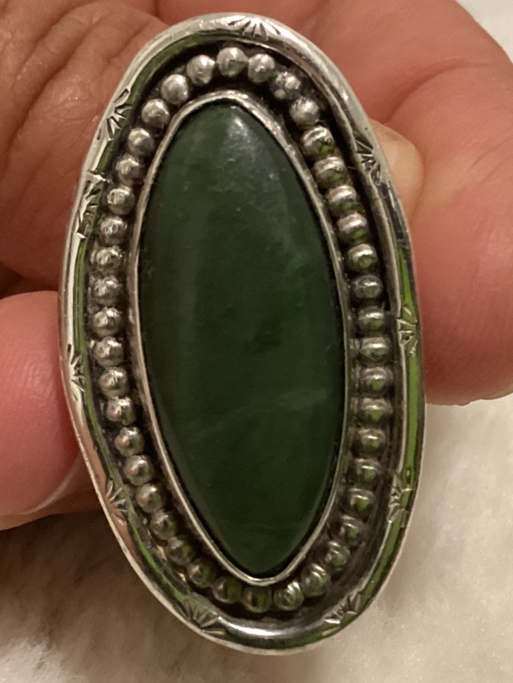 Russ Rockbridge Sterling Silver ring cabochon turquoise stone
